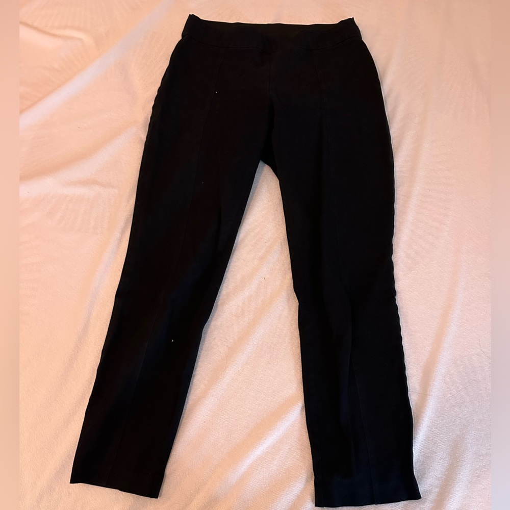 Black calve length dress pants